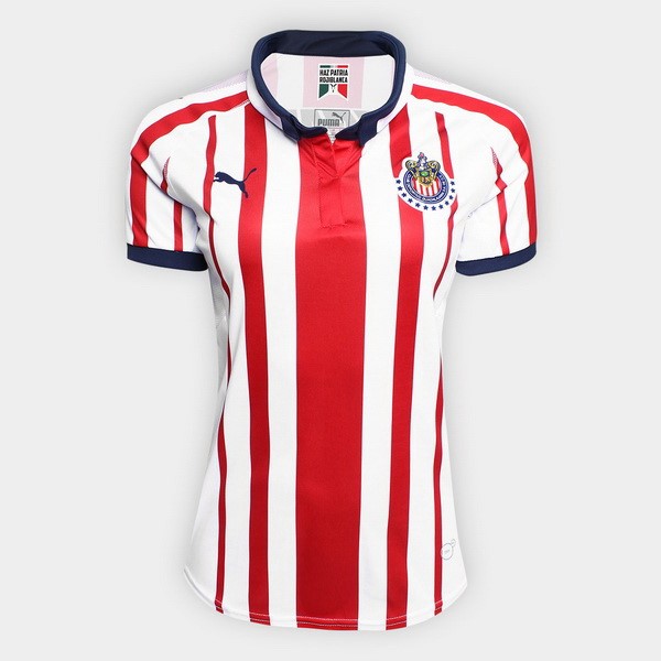 Camiseta CD Guadalajara Primera equipación Mujer 2018-2019 Rojo Blanco